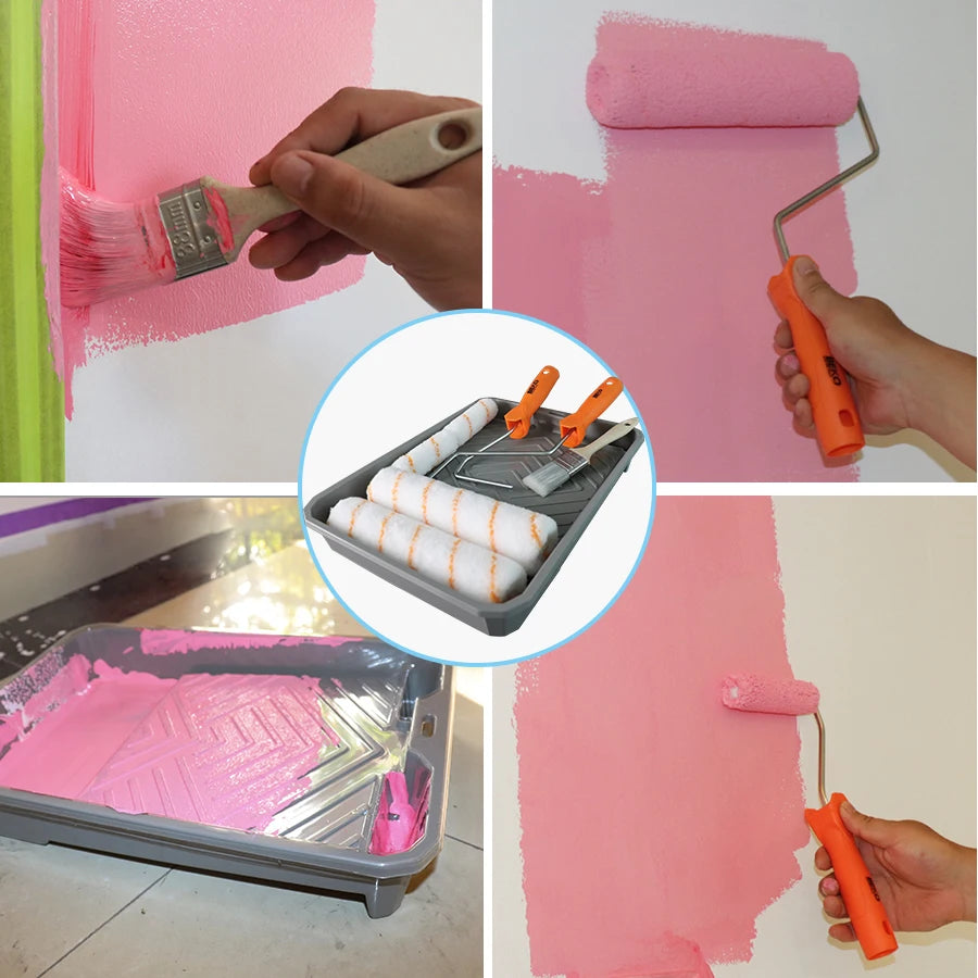 9 inch complete roller set with tray - DIY home wall painting tool set