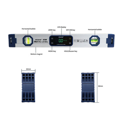 SHAHE Electronic Bubble Inclinometer Angle Finder Gauge,Inclinometer Angle Gauge Finder Bubbles Magnetic Base with Backlight