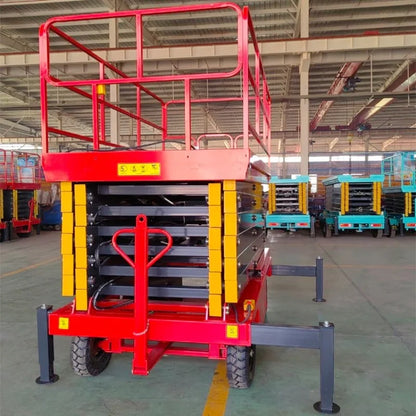 10 Meters Movable Diesel Aerial Work Platform Diesel Self Propelled Scissor Lift Hydraulic Scissor Lifting Platform