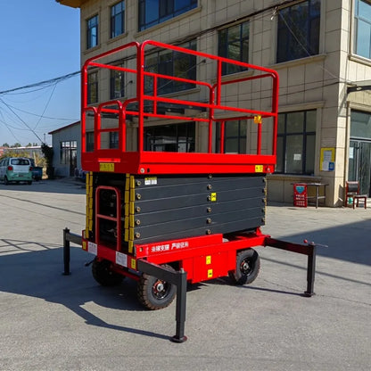 10 Meters Movable Diesel Aerial Work Platform Diesel Self Propelled Scissor Lift Hydraulic Scissor Lifting Platform