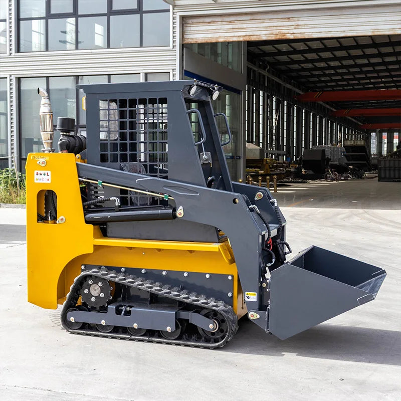 Diesel Engine Skid Steer Loader Compact Track Loader Equipped with 4 in 1 Bucket for Farm Construction