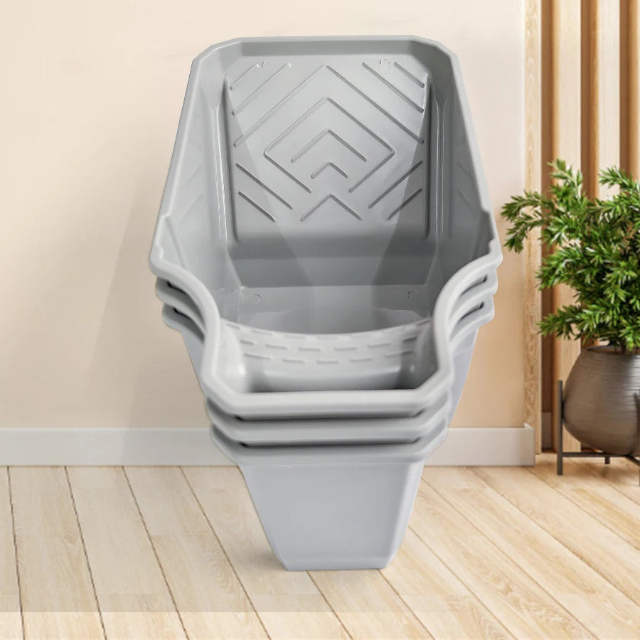 3-piece value pack 4" hand-held paint cup with paint brush card slot and roller brush bevel design, roller brush easy to match