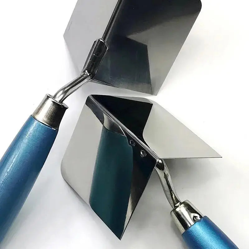 1Pc Drywall Corner Tool Outside / Inside Corner Knife 8x6cm Stainless Steel Corner Trowel for Drywall Gyprock Plasterboard
