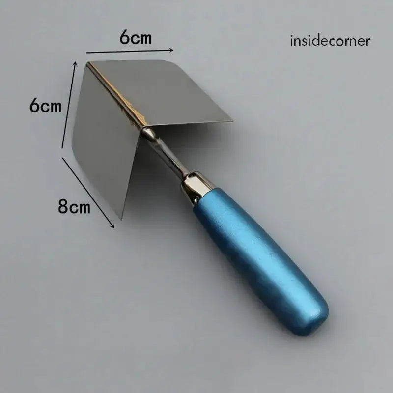 1Pc Drywall Corner Tool Outside / Inside Corner Knife 8x6cm Stainless Steel Corner Trowel for Drywall Gyprock Plasterboard
