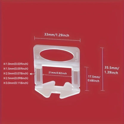 300Pcs Clips and 100 Pcs Plastic Tile Leveling System with 1 Pliers Tool (Accessories Are Also Sold Separately) - Reusable Wedges, Professional Spacing and Alignment Kit, Used for Ceramic Floor and Wall Tile Installati