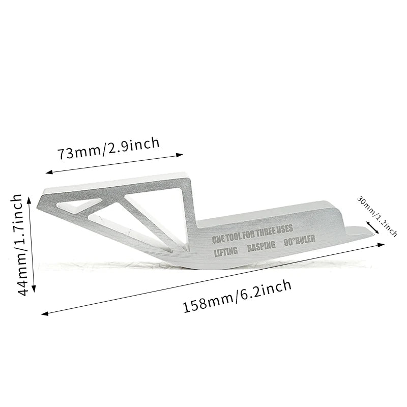 3 in 1 Aluminum Alloy Door Lifter Multi-functional Lifter Prying Tool Rasp Drywall Plaster Sheet Lift Equipment Household Tools