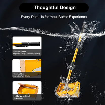 Drywall Flat Finishing Box Tool Retractable Rod Double-spring Design for Wall/Ceiling Scraping Putty