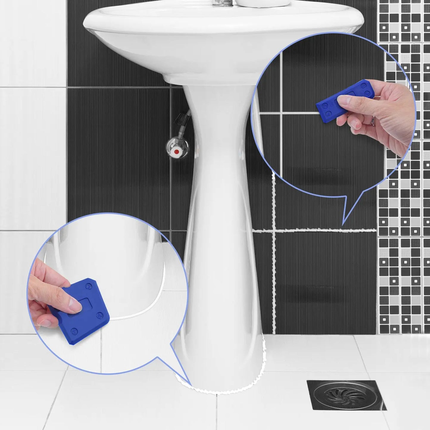 Silicone Caulking Tool Kit Spatula Scraper Joint Sealant Spreader for Tile Window Grout Edge Removal Kitchen Construction Tools