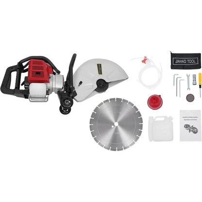 Gas Concrete Cut off Saw 2 Stroke 52 CC Cement Masonry Wet Dry Saw Cutter+Blade Power Cutter 1400W