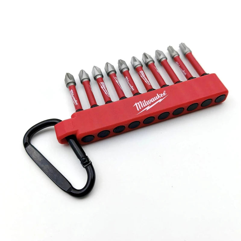 Milwaukee 4932492939 SHOCKWAVE Impact Duty HSS Screwdriver Carabiner Bit Set 10Pcs Portable Power Tool Accessories