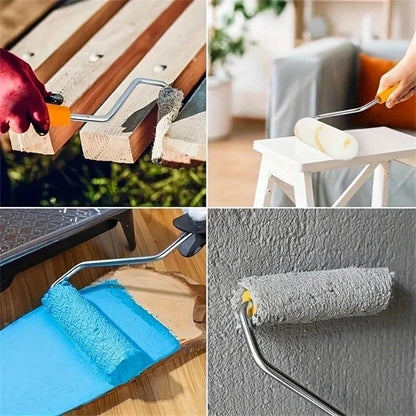 11pcs Mini Paint Roller Kits Portable Microfiber Roller Nap with Plastic Handle Home Wall DIY Painting Professional Repair Tools