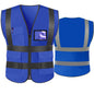 Hi Visibility Reflective Safety Vest With Reflective Strips and 5 Pockets Construction Work Uniform Vest ANSI Class 2 Standard