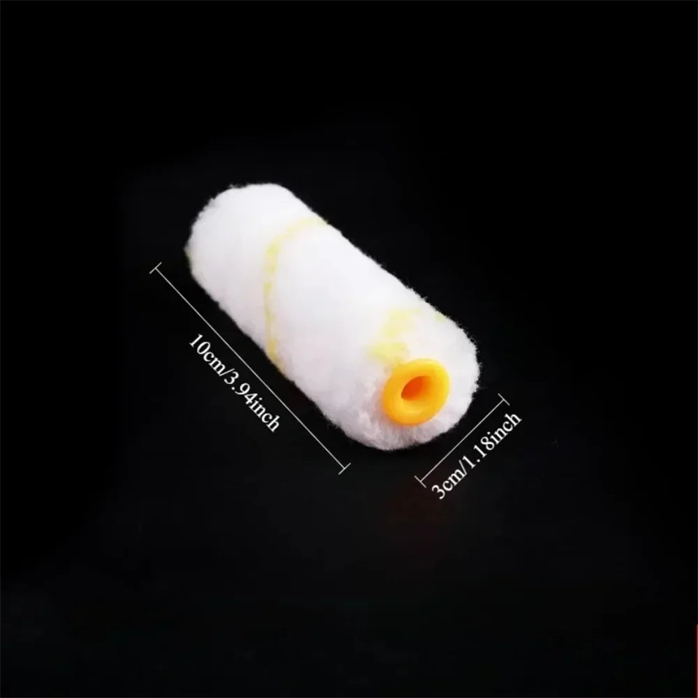 11pcs Mini Paint Roller Kits Portable Microfiber Roller Nap with Plastic Handle Home Wall DIY Painting Professional Repair Tools