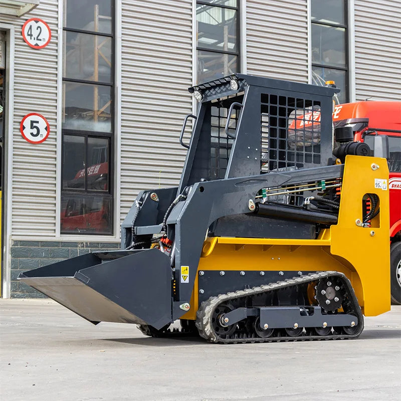 Diesel Engine Skid Steer Loader Compact Track Loader Equipped with 4 in 1 Bucket for Farm Construction