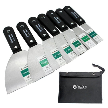 7PCS Putty Knives Set Flex Drywall Knife Paint Scraper Kit 7 Sizes Wall Shovel Carbon Steel Construction Tool Plastering Knife