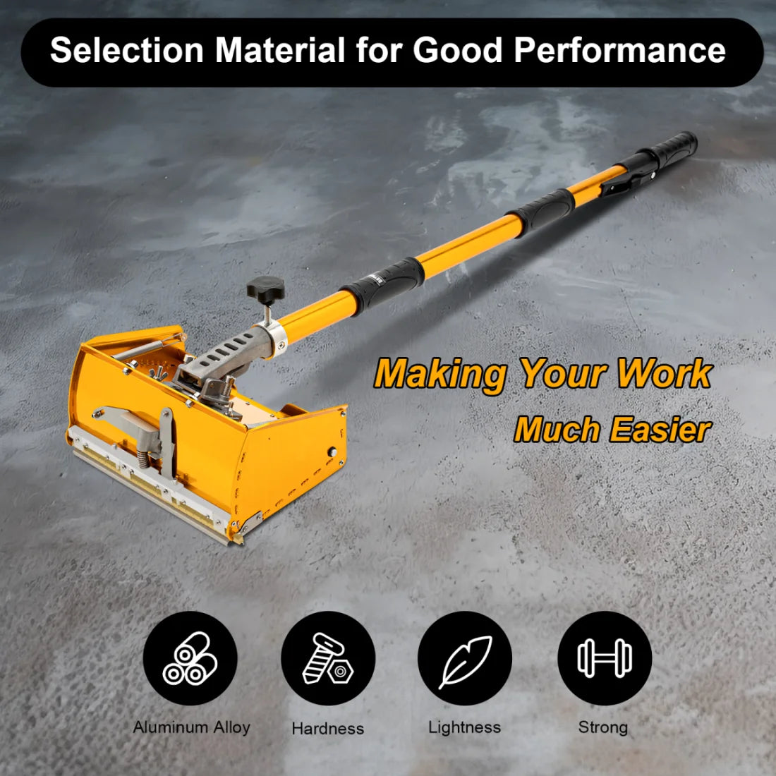 Drywall Flat Finishing Box Tool Retractable Rod Double-spring Design for Wall/Ceiling Scraping Putty