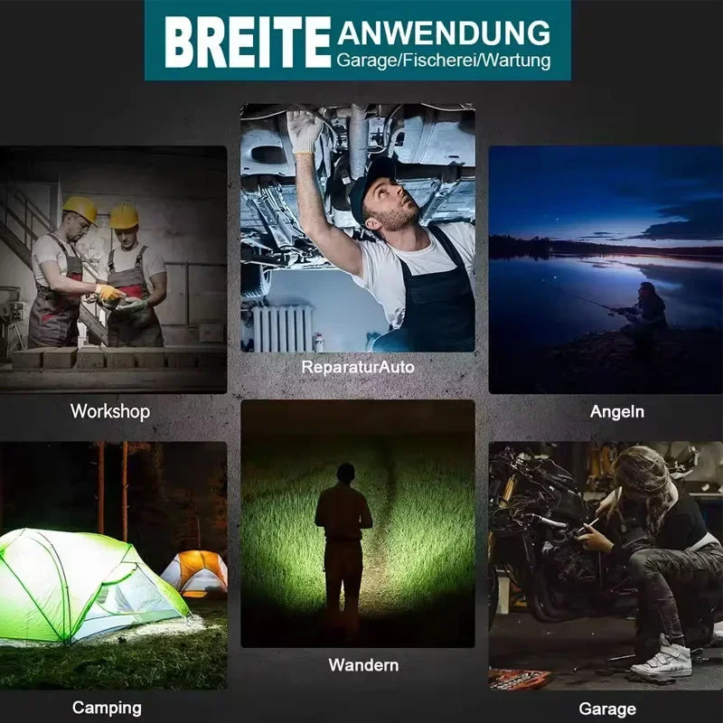 For Makita 14.4V-18V Li-ion Battery Lantern Outdoor Flashlight 3 inch Cordless LED Work Light Camping Lamp Emergency Lighting