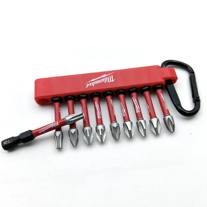 Milwaukee 4932492939 SHOCKWAVE Impact Duty HSS Screwdriver Carabiner Bit Set 10Pcs Portable Power Tool Accessories