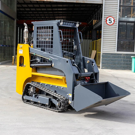 Diesel Engine Skid Steer Loader Compact Track Loader Equipped with 4 in 1 Bucket for Farm Construction
