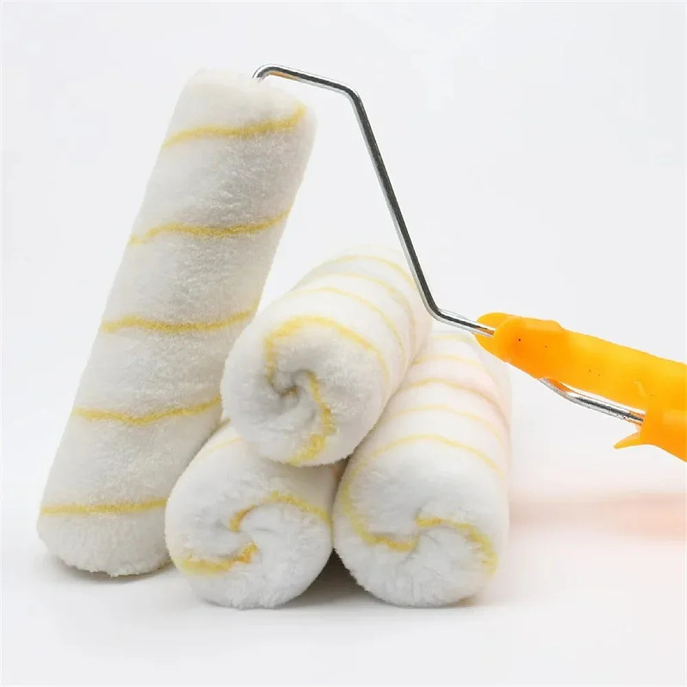 11pcs Mini Paint Roller Kits Portable Microfiber Roller Nap with Plastic Handle Home Wall DIY Painting Professional Repair Tools