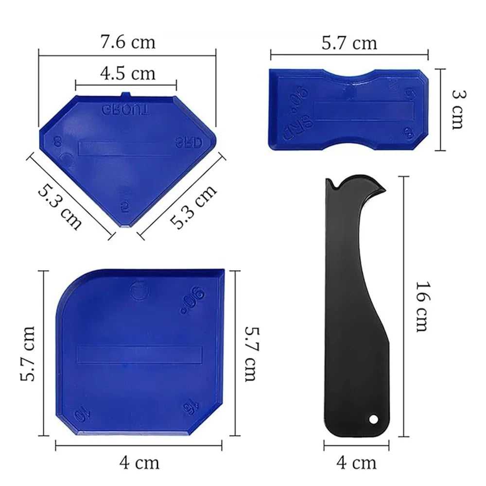 Silicone Caulking Tool Kit Spatula Scraper Joint Sealant Spreader for Tile Window Grout Edge Removal Kitchen Construction Tools