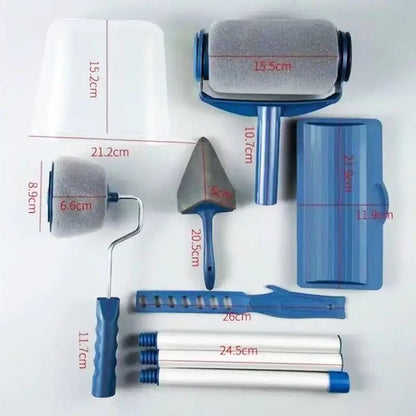 1pc/6Pcs Paint Roller Multifunctional Household Roller Brush Set One Wall A Time Portable Latex Paint Roller Brush Painting Set