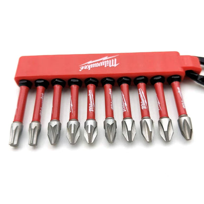 Milwaukee 4932492939 SHOCKWAVE Impact Duty HSS Screwdriver Carabiner Bit Set 10Pcs Portable Power Tool Accessories