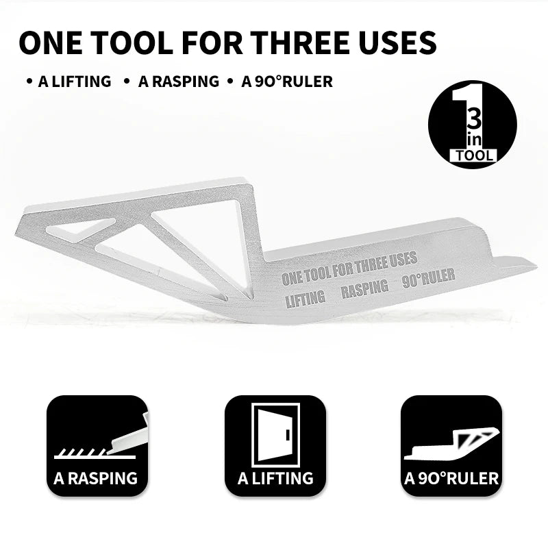 3 in 1 Aluminum Alloy Door Lifter Multi-functional Lifter Prying Tool Rasp Drywall Plaster Sheet Lift Equipment Household Tools