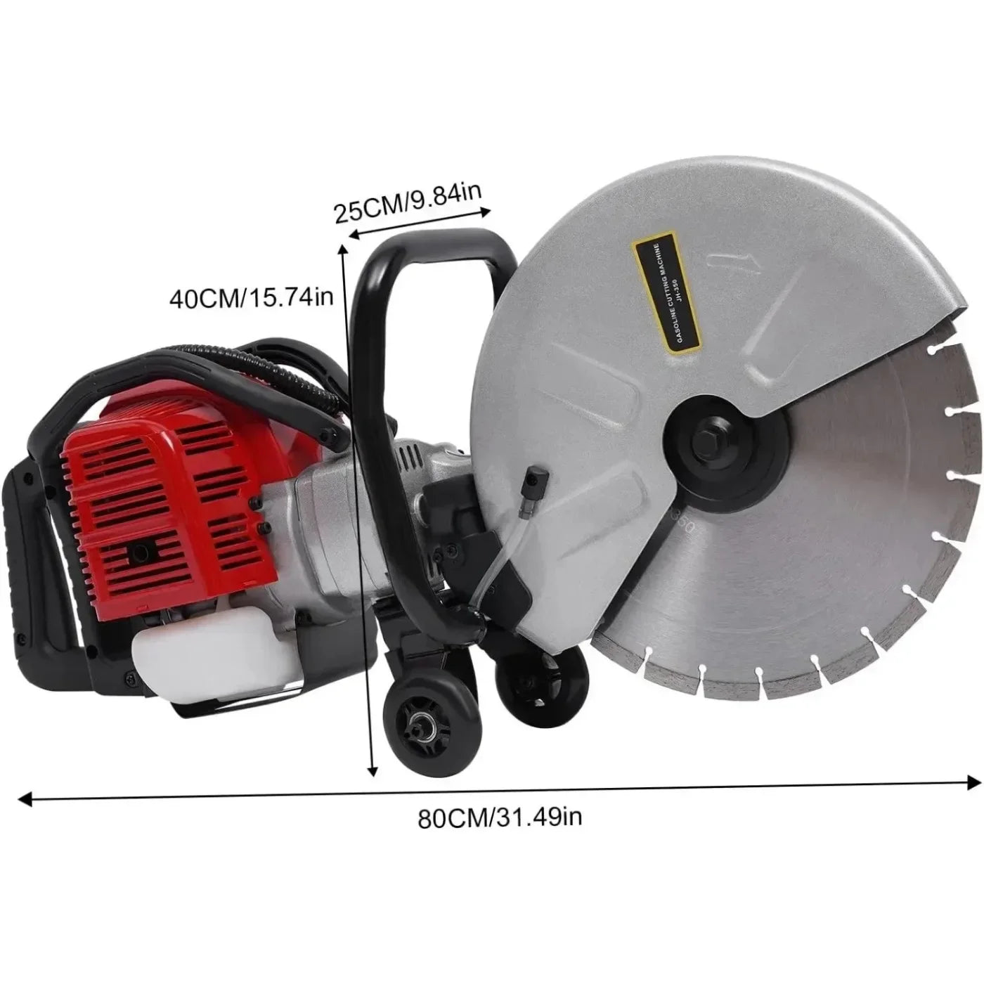 Gas Concrete Cut off Saw 2 Stroke 52 CC Cement Masonry Wet Dry Saw Cutter+Blade Power Cutter 1400W