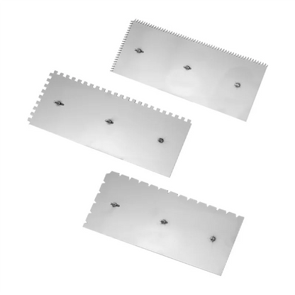 M12K-Stainless Steel Masonry Tool Serrated Plastering Knife 11Pcs Concrete Finishing Trowel Drywall Tools