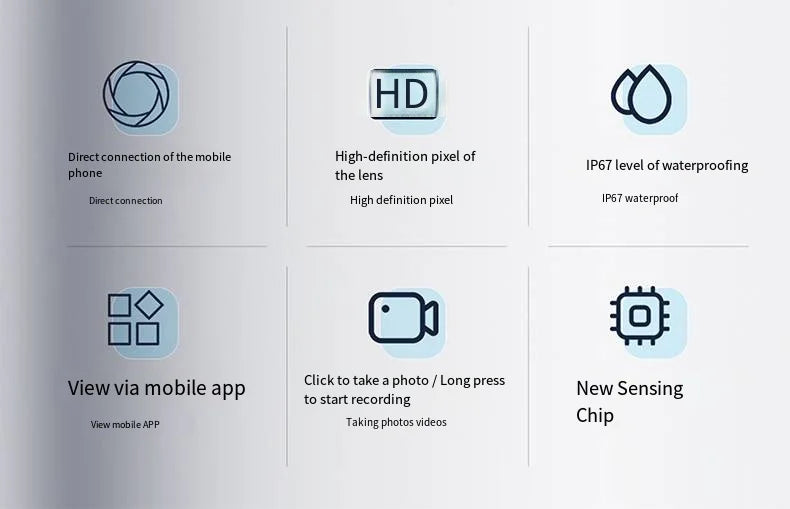 7.0MM TYPE-C Endoscope Camera IP67 Waterproof 6 LEDs Adjustable USB Android Flexible Inspection Borescope Cameras for Phone PC