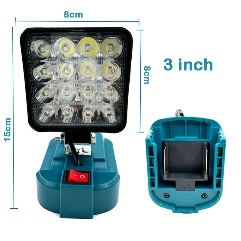 For Makita 14.4V-18V Li-ion Battery Lantern Outdoor Flashlight 3 inch Cordless LED Work Light Camping Lamp Emergency Lighting