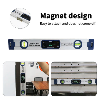 SHAHE Electronic Bubble Inclinometer Angle Finder Gauge,Inclinometer Angle Gauge Finder Bubbles Magnetic Base with Backlight