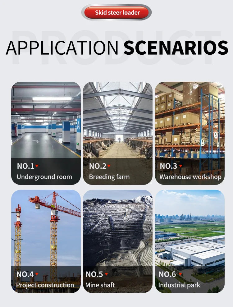 Diesel Engine Skid Steer Loader Compact Track Loader Equipped with 4 in 1 Bucket for Farm Construction