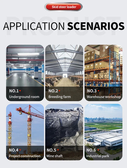 Diesel Engine Skid Steer Loader Compact Track Loader Equipped with 4 in 1 Bucket for Farm Construction