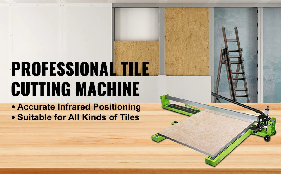 SucceBuy Manual Tile Cutter Infrared Laser Positioning Floor Cutter Push Knife Professional Hand Tool for Cutting Porcelain