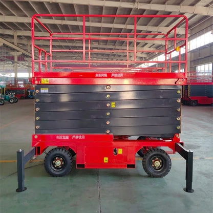 10 Meters Movable Diesel Aerial Work Platform Diesel Self Propelled Scissor Lift Hydraulic Scissor Lifting Platform