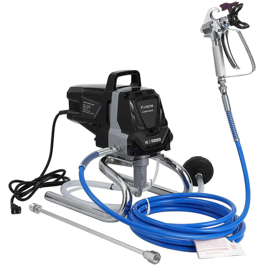 Stand Airless HVLP Paint Sprayer, High Efficiency, for Home Exterior & Interior DIY Painting Projects, with Extension Rod