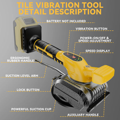 Tile Vibration Leveling Machine For DEWALT 18 Battery 5-SPEED Adjustable Tiler Vibrator Tool For Floor Wall Home Tile Tool