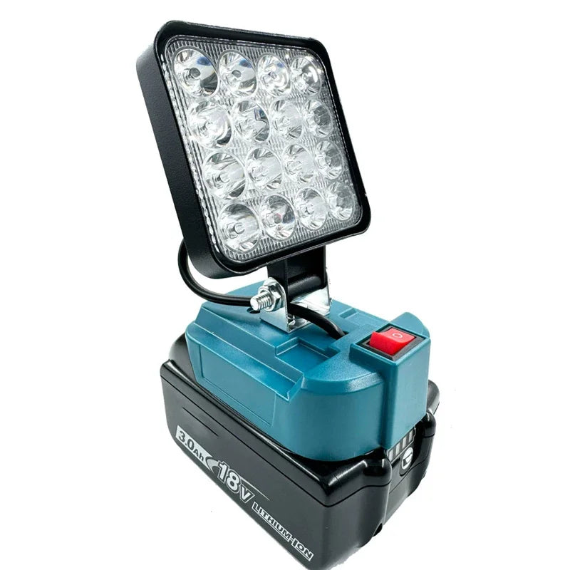 For Makita 14.4V-18V Li-ion Battery Lantern Outdoor Flashlight 3 inch Cordless LED Work Light Camping Lamp Emergency Lighting
